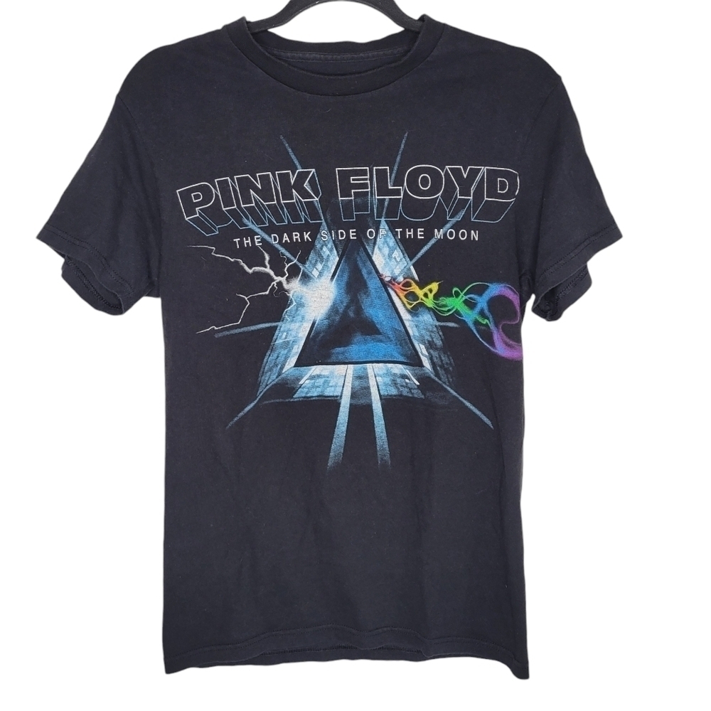 Pink Floyd Dark Side of the Moon Liquid Blue T-Shirt in Black Size Small